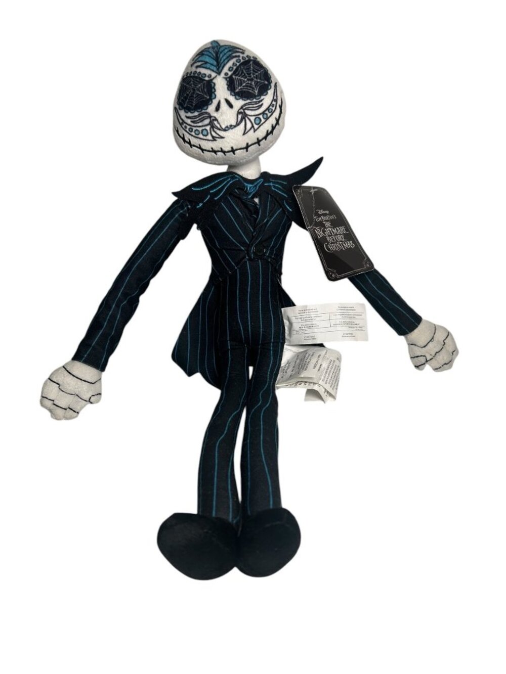 Disney Nightmare Before Christmas Day Of The Dead Jack Skellington Plush NWT 20"